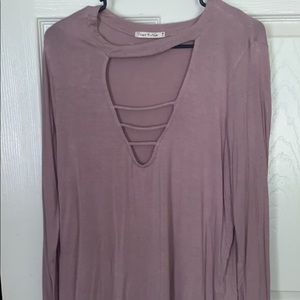 Maybe colored long sleeve with low V